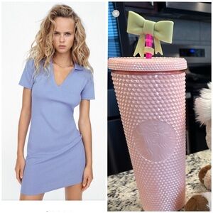 Zara Ribbed Polo Mini Dress